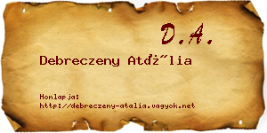 Debreczeny Atália névjegykártya